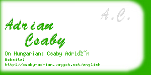 adrian csaby business card